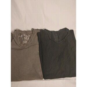 Bundle of Two American Eagle Shirts Mens XL Gray Black Tee